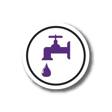 Ergomat 32in CIRCLE SIGNS - Faucet Dripping DSV-SIGN 1024 #3105 -UEN